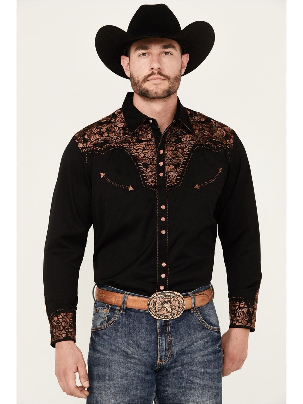 Scully Western Embroidered Long Sleeve Snap Shirt